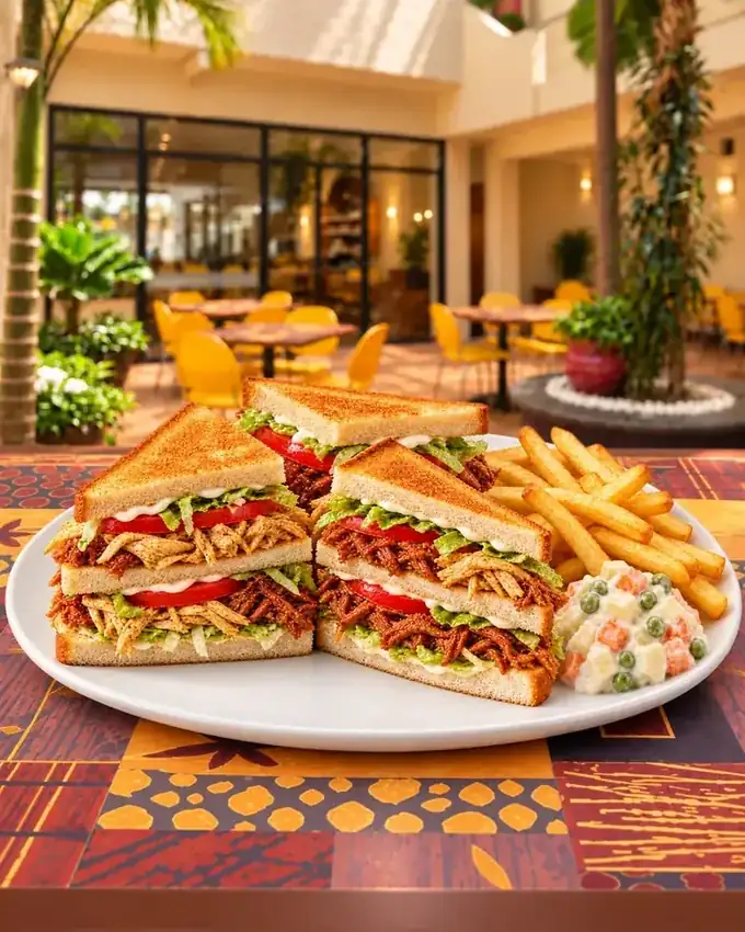 Club sándwich de La Parrilla Tap